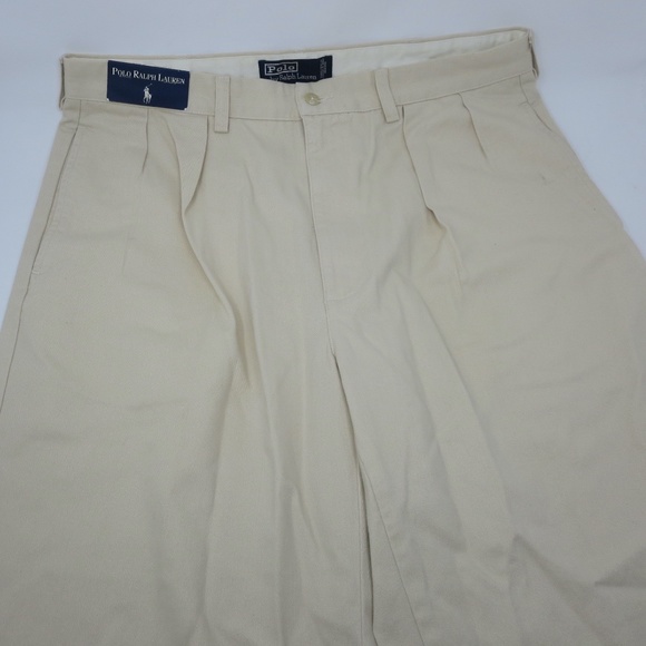 NEW Polo Ralph Lauren ANDREW PANTS Size 36x34 Pleated Front Classic Fit Chino - Picture 5 of 7